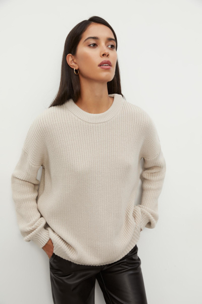 Свитер базовый из хлопка (one size, мокко) 